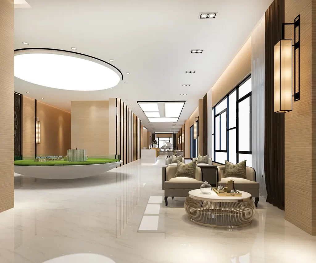 Grand luxury hotel reception hall sales condominium center